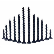 St6*75mm  Phillips Recessed Fine Thread Sharp Point Black Phosphating Bugle Head Pozi Drywall Screws